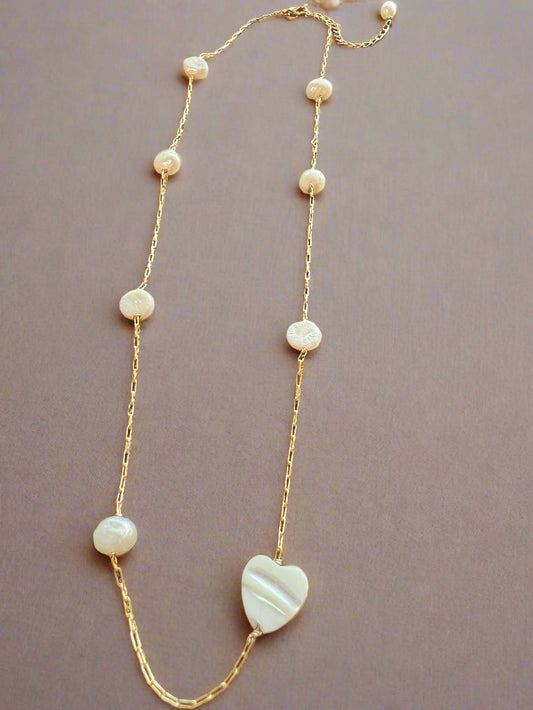 Freshwater Pearl Dainty Gold-Filled Necklace