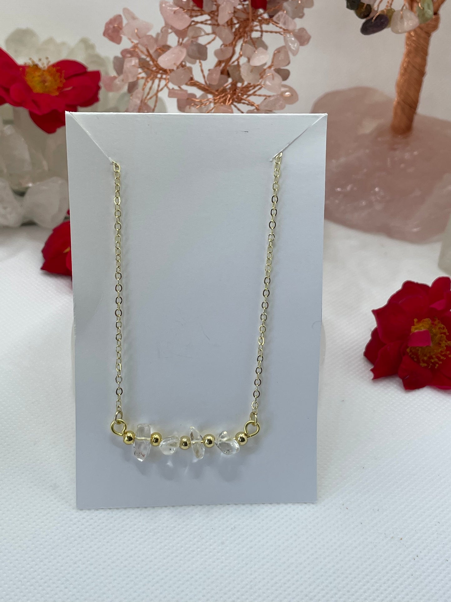 Clear Quartz Bar Necklace
