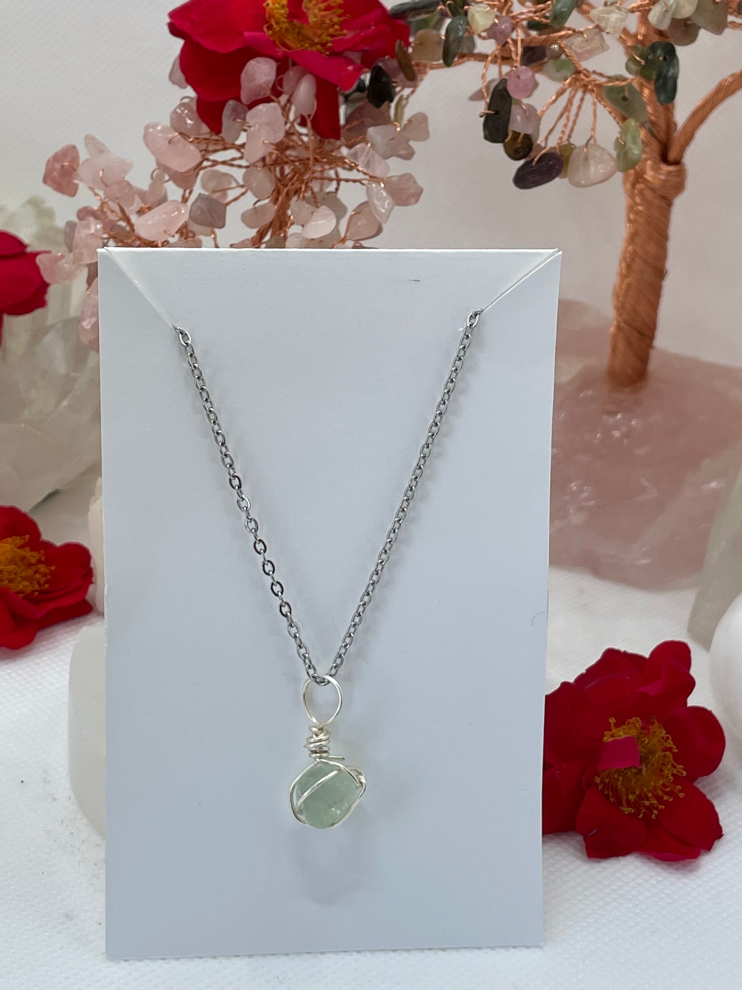 Green Fluorite Hexagon Necklace