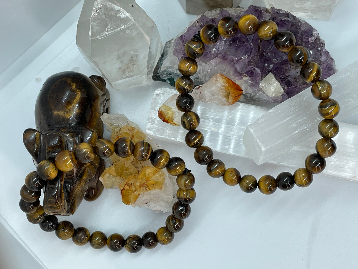 Golden Tigers Eye 8mm Beaded Bracelet