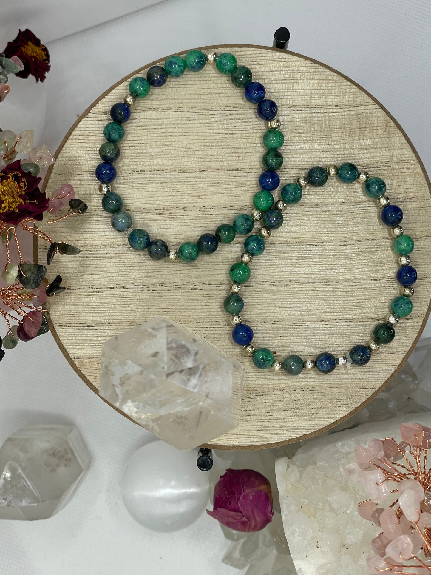 Chrysocolla 6mm Beaded Bracelet