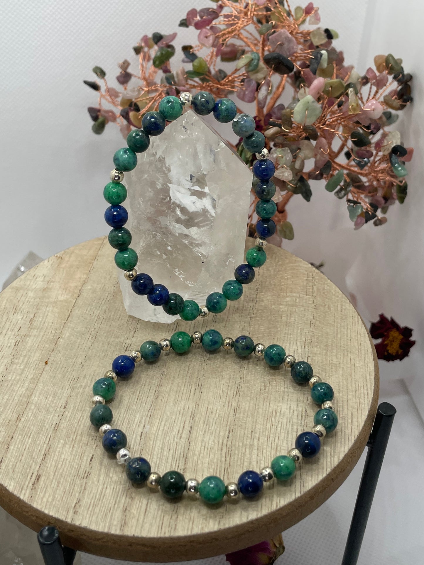 Chrysocolla 6mm Beaded Bracelet