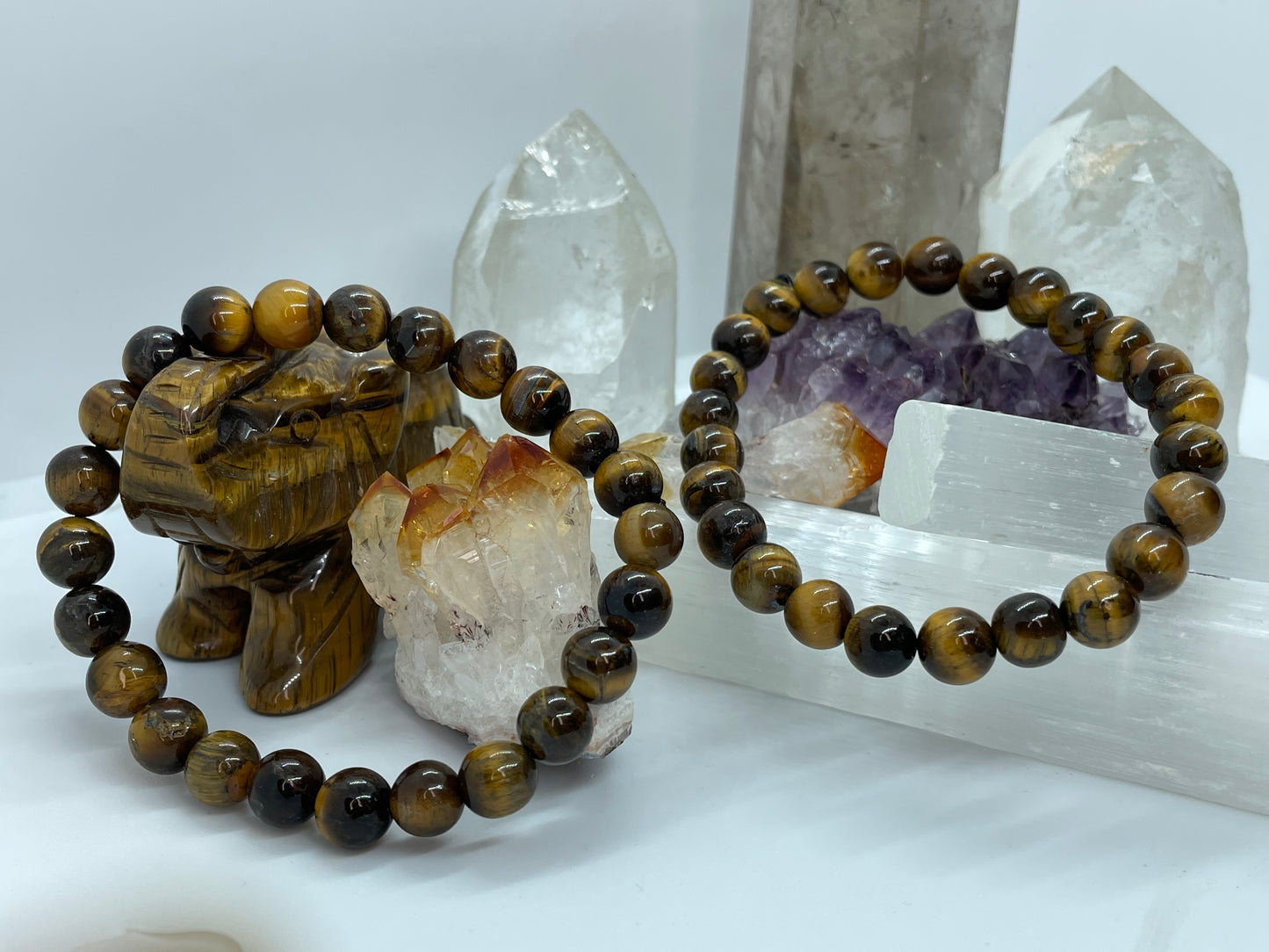 Golden Tigers Eye 8mm Beaded Bracelet