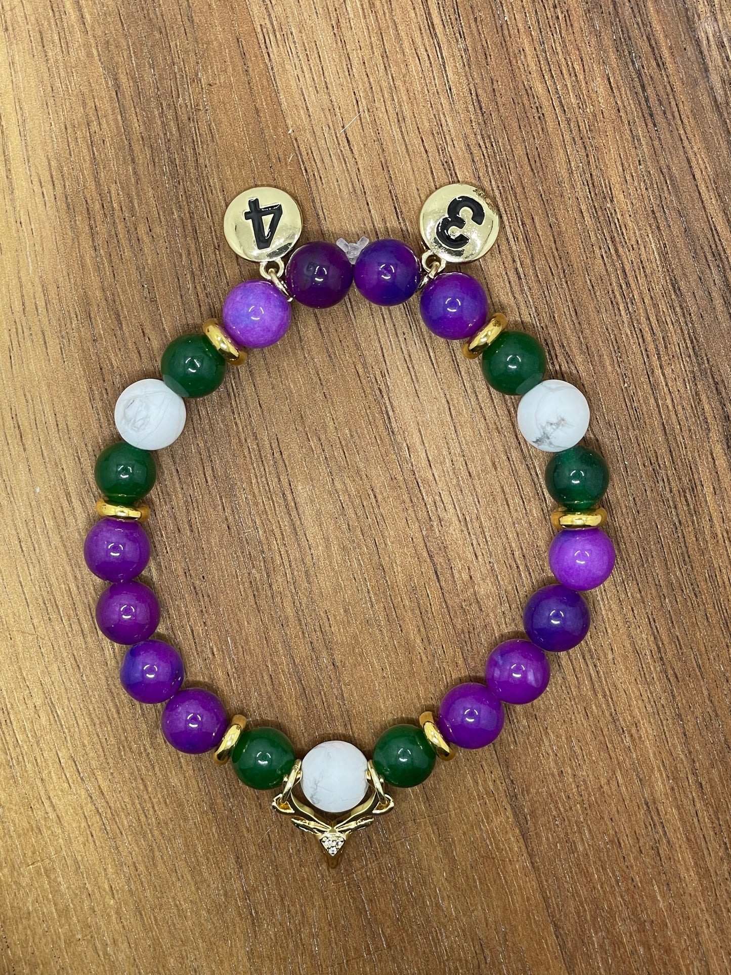 Retro Milwaukee Bucks Gemstone Bracelets