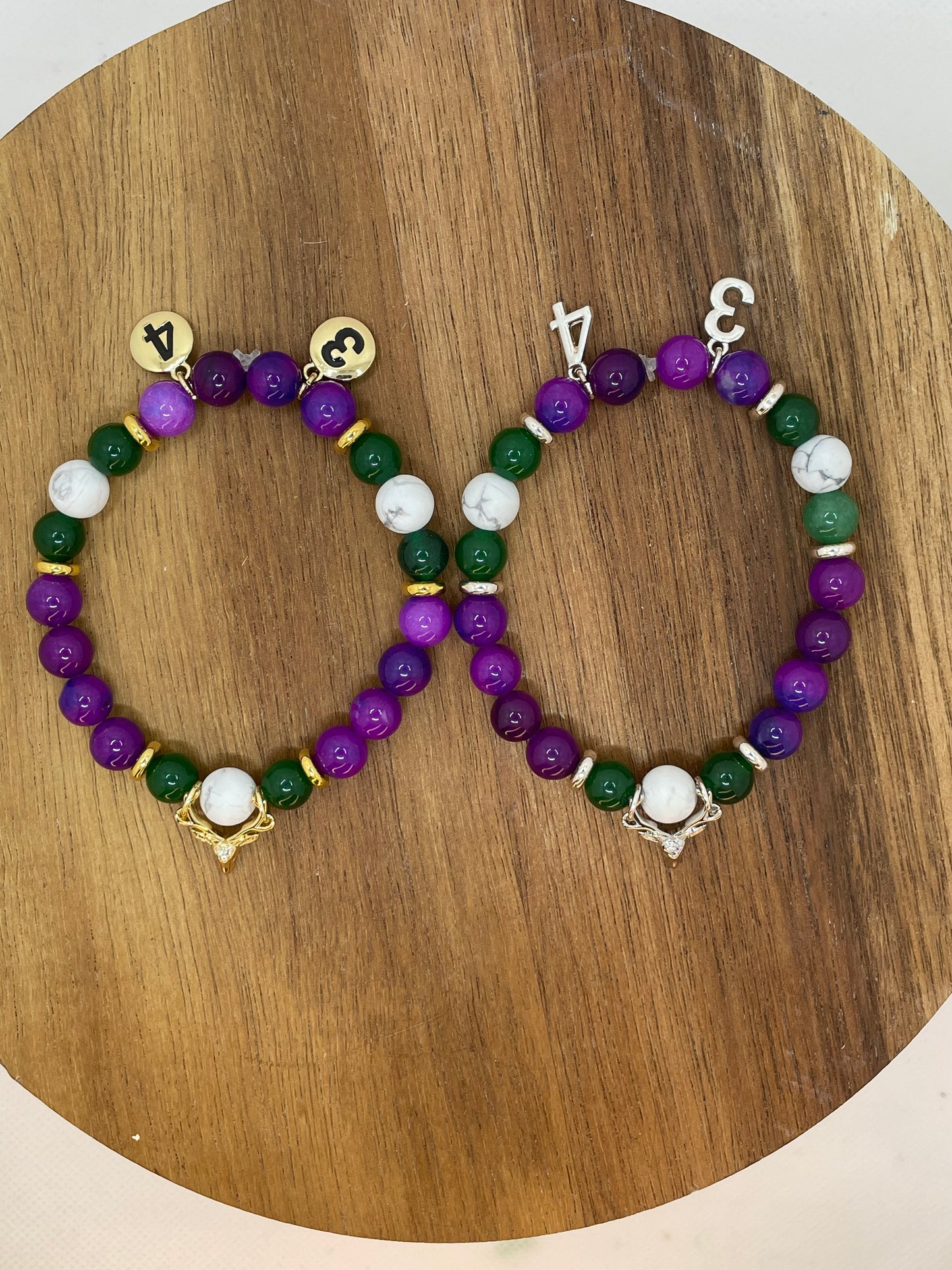Retro Milwaukee Bucks Gemstone Bracelets